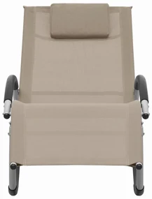 vidaXL Ligbed met kussen textileen taupe