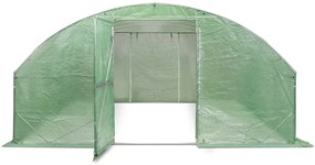 Folie tunnel met metalen frame 4x6m Garden Point groen met deur