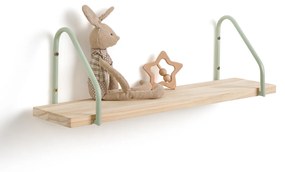 Wandplank in grenen en metaal L50 cm, Vinto