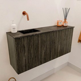 Mondiaz Joya DLux 90cm toiletmeubel shadow met wastafel faye links zonder kraangat lava