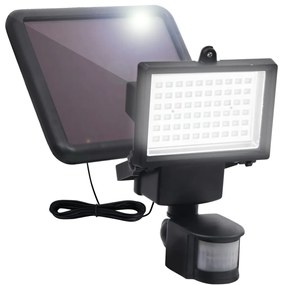 vidaXL Solarspotlight met sensor LED zwart