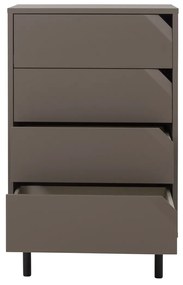 Tenzo Corner Smalle Wandkast Taupe - 60x43x96cm.