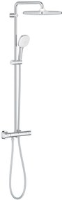 Grohe Tempesta 250 Cube regendoucheset met 3 straalsoorten en thermostaatkraan Ø25cm chroom
