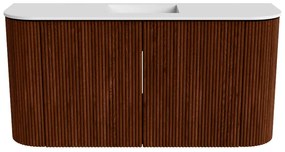 Mondiaz Joya 85cm toiletmeubel ronding links/rechts ruby met wastafel faye midden zonder kraangat talc