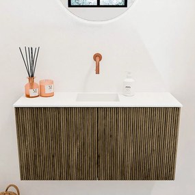 Mondiaz Joya 80cm toiletmeubel dusk met wastafel faye midden zonder kraangat talc