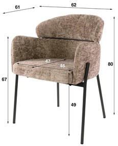 Comfortabele Eetkamerstoel Mocca