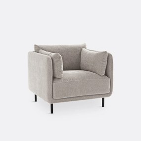 Fauteuil, stof met structuur, Victor