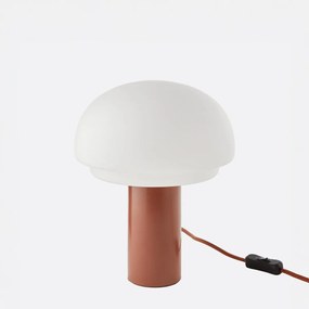 Lamp van opaalglas en ijzer H27,5 Agathilda