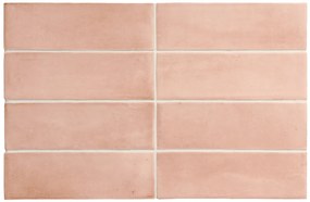 Jabo Premium Koko wandtegel 15x5cm zalm roze mat