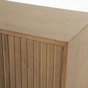 Eleonora Milo Eiken Tv-meubel Met Schuifdeuren 240 Cm Bruin - 240x42x43cm.