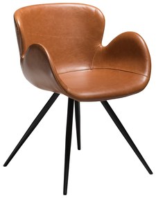 Dan-Form Gaia Design Stoel Bruin Kunstleer Met Armleuning