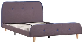 vidaXL Bedframe stof taupe 120x200 cm