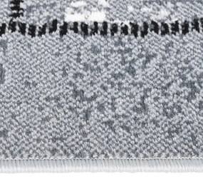vidaXL Tapijtloper 80x150 cm BCF grijs met blokpatroon