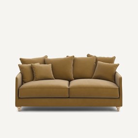 3-zits slaapbank van linnen fluweel, LAZARE