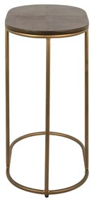 Richmond Interiors Zillon Laptoptafel Bruin Leder - 55 X 35cm.