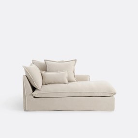 Longchair rechts, afneembare hoes, in gemêleerd polyester, ODNA
