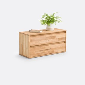 Opbergmeubel met 2 lades van eiken- en beukenhout Edgar