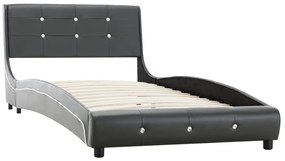 vidaXL Bedframe kunstleer grijs 90x200 cm