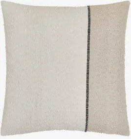 Vierkant Kussen 45x45 Cm Van Katoen Louisa Zwart - Beige – Linnen - Sklum