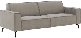 Goossens Hoekbank Hercules grijs, microvezel, 3-zits, modern design