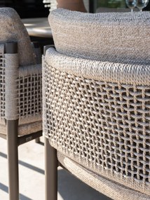 4 Seasons Outdoor Savanne tuinset met Hampton tafel 160 cm Tuinstoel   bruin weerbestendig