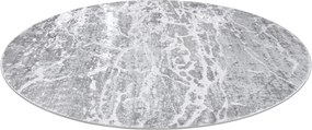 Tapijt MEFE modern  Rond ,  6182 Beton - Structureel,  twee poolhoogte , grijskleuring