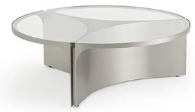 Salontafel in glas en metaal, klein model, Gira