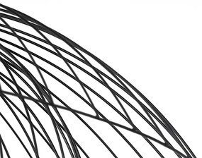 Design plafondlamp zwart met dubbel kap 66cm - Pua