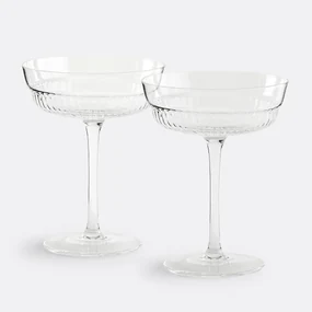 Set van 2 champagne glazen, Rigato