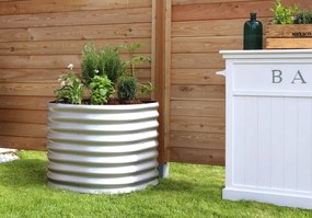 Vitavia zaaibed Vita Round 630 - Verhoogd zaaibed - 63 cm - Zincalume wit