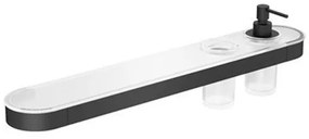 Crosswater Velo Planchet - 60cm - zeepdispenser - bekerhouder - mat zwart VE040M