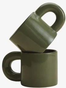 Pack Van 2 Koffiekopjes Van 30 Cl In New Bone China Rylvane Groen – Intens Olijf - Sklum