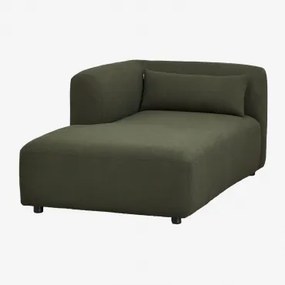 Linker Chaise Longue Module Voor Modulaire Bank Fogler Chenille Groen – Salie - Sklum