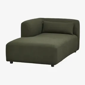 Linker Chaise Longue Voor Modulaire Bank Fogler Chenille Groen – Salie - Sklum