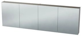 Nemo Spring Nebulo luxe spiegelkast - 180x65x17.8cm - 4 dubbelzijdige spiegeldeuren - glazen leggers - met stopcontact - zonder schakelaar - kleur: U702 ST9 Cashmere 20037113