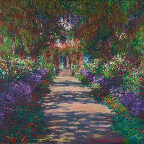 Kunstreproductie Een pad in de tuin van Monet, Giverny, 1902, Claude Monet