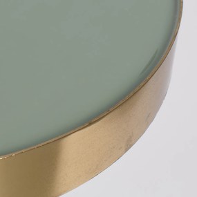 Zuiver Glam Emaille Bijzettafel Groen - 36 X 36cm.