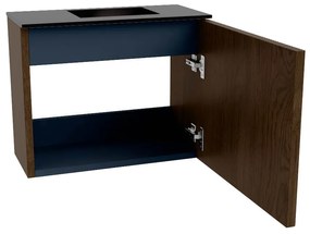 Mondiaz Joya 50cm toiletmeubel walnut met wastafel faye rechts zonder kraangat urban