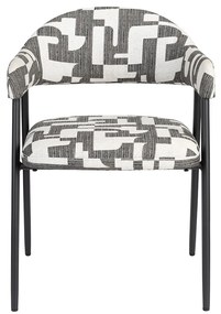 Dutchbone Miyo Design Eetkamerstoel Zwart Wit