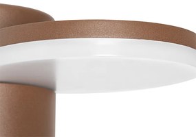 Buiten wandlamp met bewegingsmelder roestbruin incl. LED IP54 bewegingssensor - Esmee Modern IP54 Buitenverlichting rond