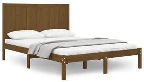 vidaXL Bedframe massief grenenhout honingbruin 120x200 cm