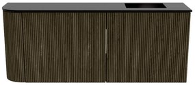 Mondiaz Joya 100cm toiletmeubel ronding links shadow met wastafel faye rechts zonder kraangat urban