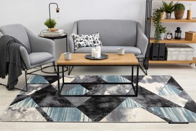 Tapijt ALTER Wet Geometrisch,  drieho , trapeze blauw