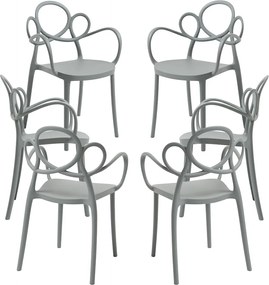 Set 6 Sky Stoelen met Armleuningen