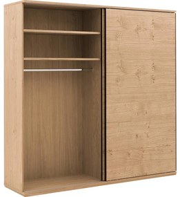 Goossens Excellent Kledingkast Nature, 225 cm breed, 223 cm hoog, 2 hout schuifdeuren
