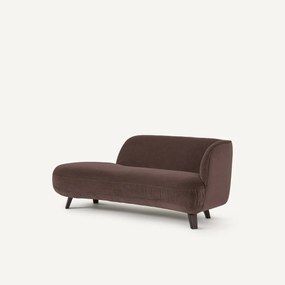 Dormeuse in linnen fluweel, Rosebury, ontwerp door Emmanuel Gallina