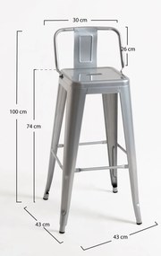 Set 4 Krukken Torix Rugleuning