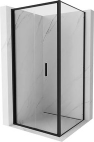 Mexen Exo inklapbare douchecabine 100 x 100 cm, transparant, zwart - 816-100-100-70-00