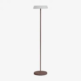 Draadloze Led-zonnevloerlamp Van Polyethyleen En Ijzer Ulenia Bruin – Chocolade - Sklum