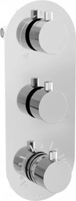 Mexen Kai thermostatische bad-douchekraan met 3 uitgangen, chroom - 77603-00